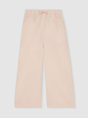 Cotton-Linen Drawstring Trousers Pink | Children