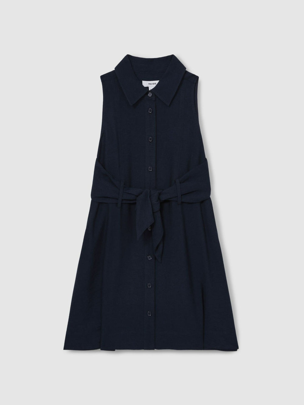 9-13 yrs Tie-Waist Collared Dress Blue | Children