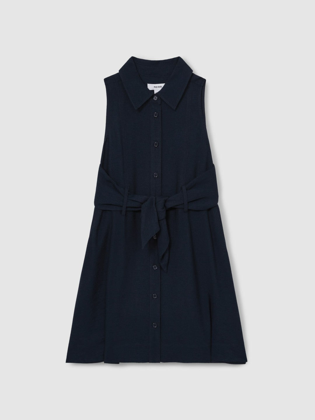 13-14 yrs Tie-Waist Collared Dress Blue | Children
