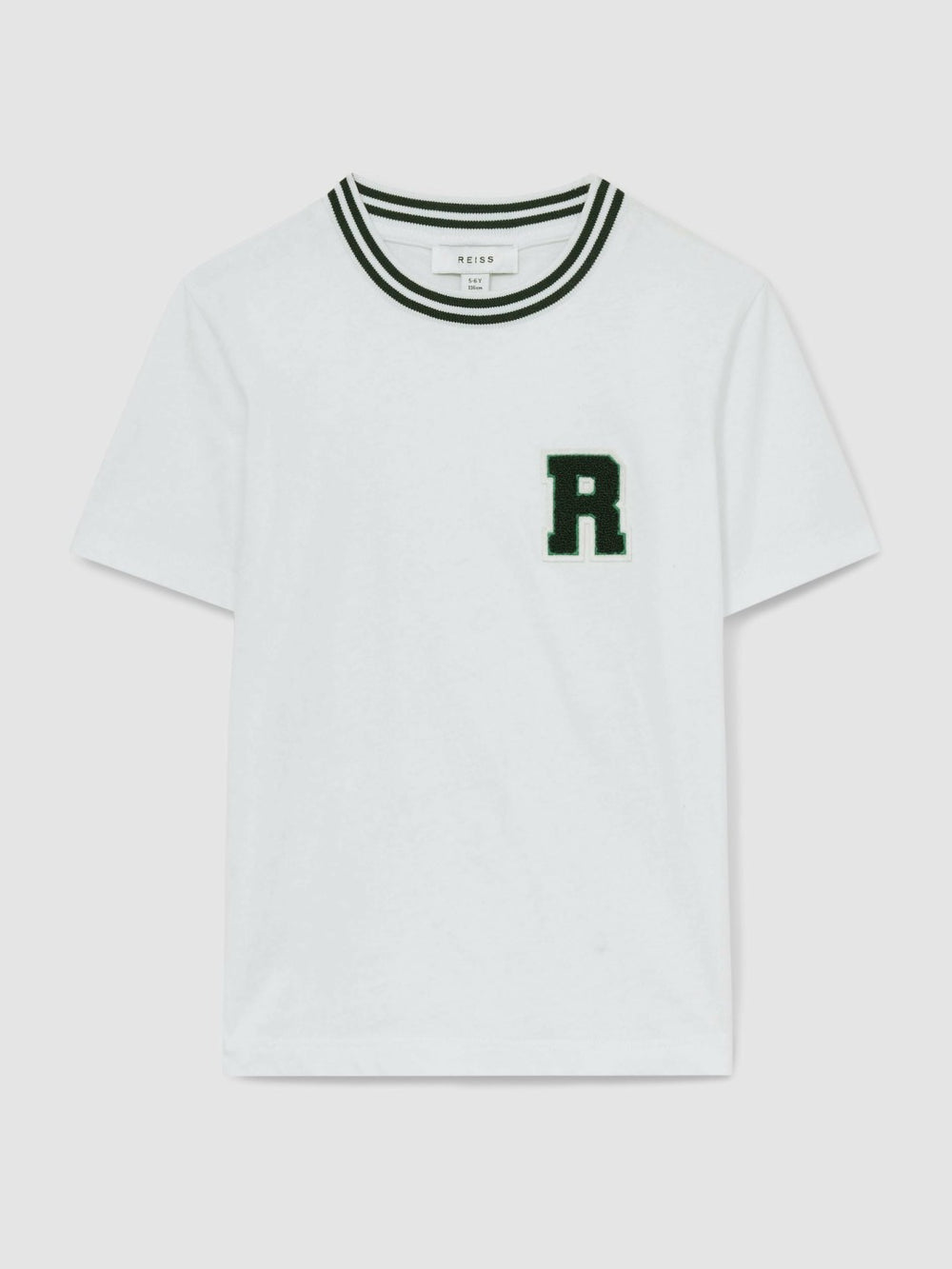 13-14 yrs Cotton Letter Patch T-Shirt White | Children