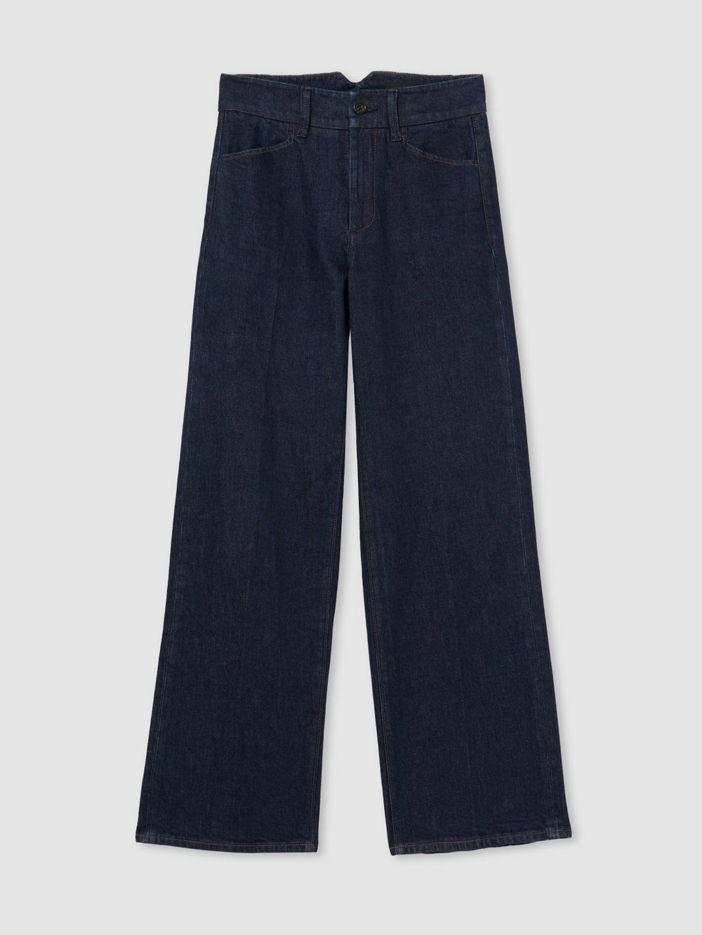 Paige Petite Wide-Leg Jeans Dark Edinburgh Blue | Womens