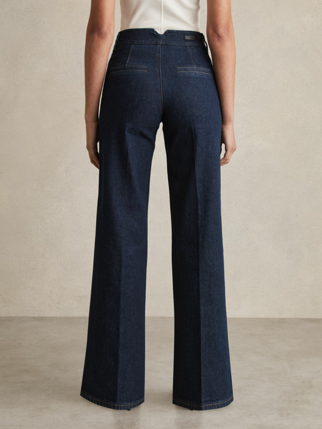 Paige Petite Wide-Leg Jeans Dark Edinburgh Blue | Womens