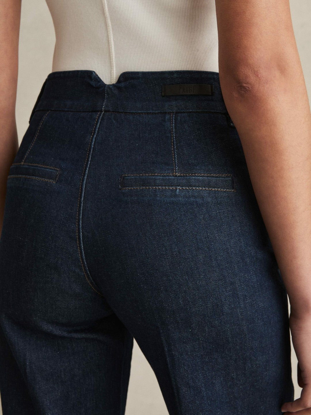 Paige Petite Wide-Leg Jeans Dark Edinburgh Blue | Womens