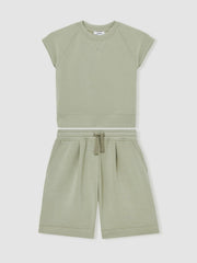 4-9 yrs Modal-Blend Sweatshirt And Shorts Set Sage | Children