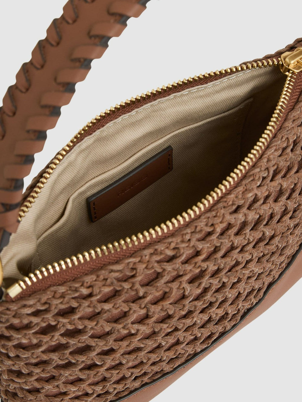 Weave Cross-Body Bag Tan | Womens