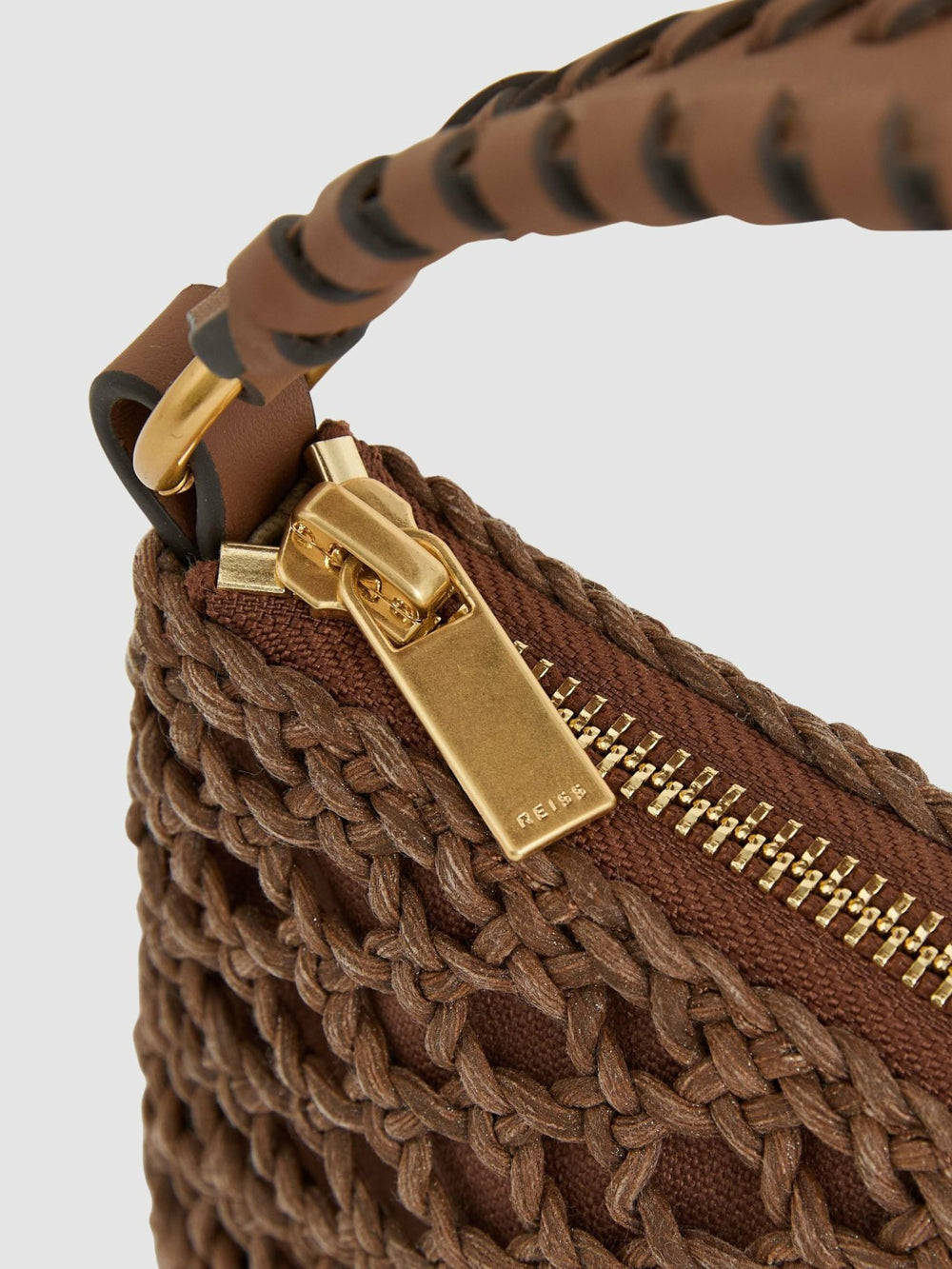 Weave Cross-Body Bag Tan | Womens