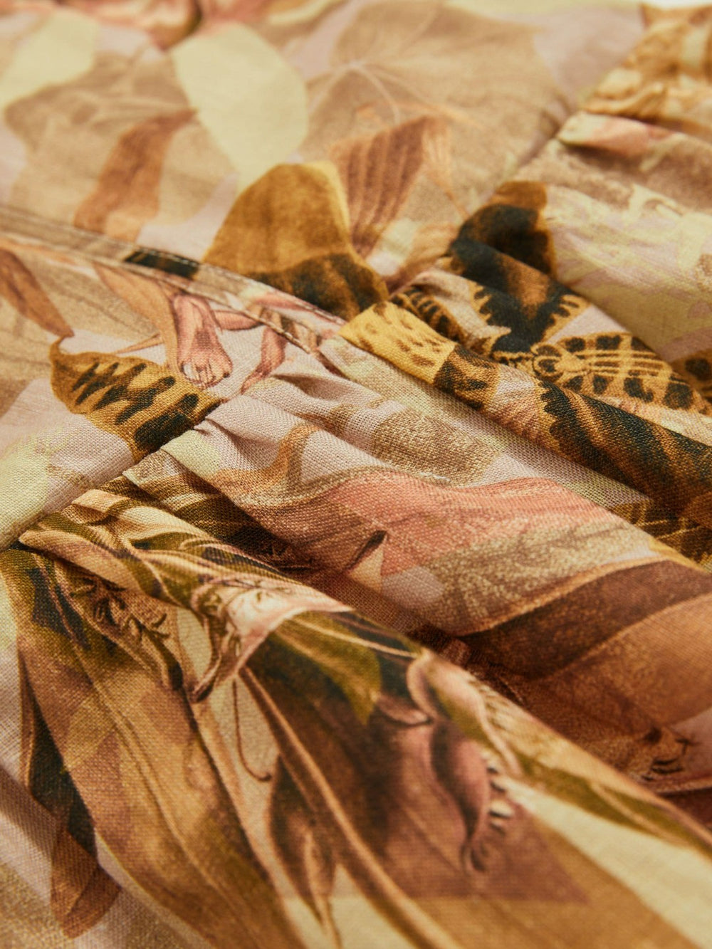 9-13 yrs  | NYBG Floral-Print Midi Dress Khaki | Children