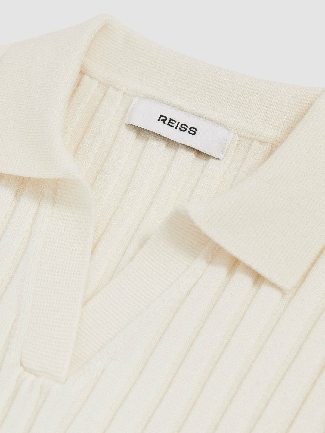 13-14 yrs Rib-Knit Polo Top Ivory | Children