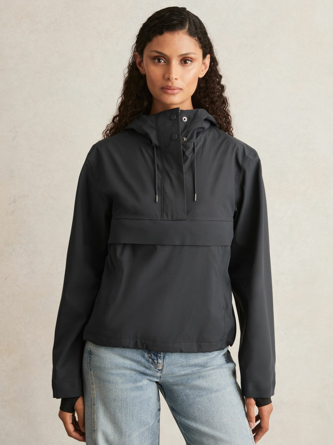 Rains Hardshell Short Jacket Navy | Womens