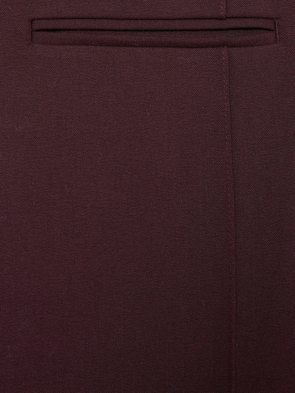 Petite High Rise Flared Trousers Burgundy | Womens