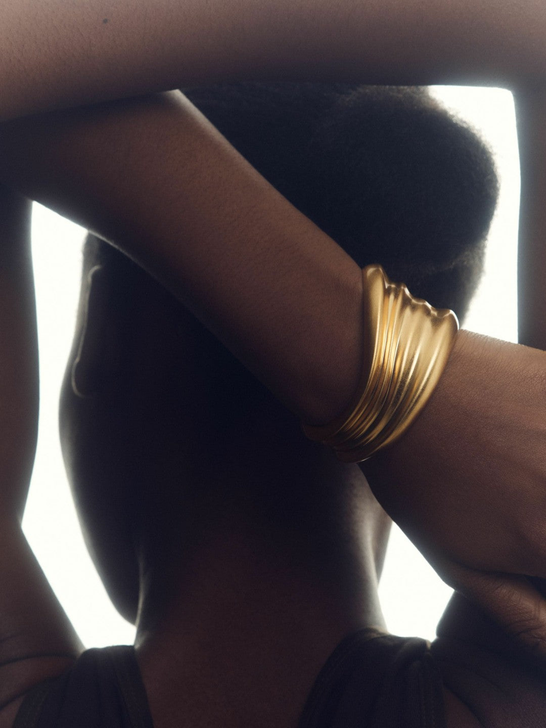 Fluid Sculpted Cuff Gold Tone | Womens