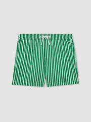 | Ché Stripe Swim Shorts Green/White | Mens