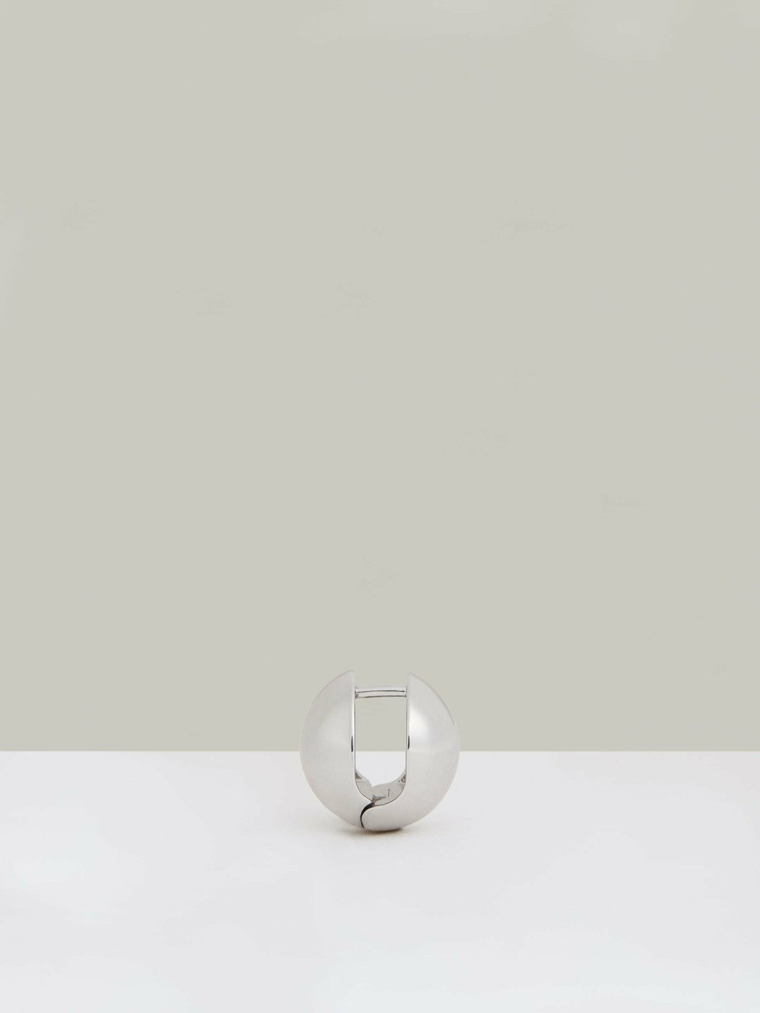 Polished Ball Huggie Earrings Silver Tone | Womens