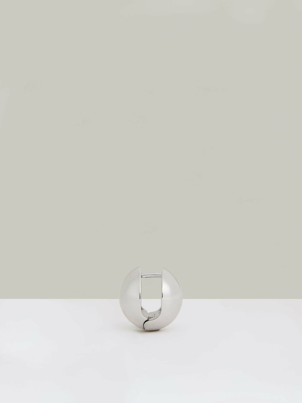 Polished Ball Huggie Earrings Silver Tone | Womens
