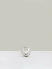 Polished Ball Huggie Earrings Silver Tone | Womens