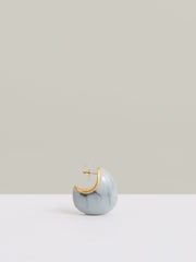 Curve Marble Scoop Earrings Gold Tone | Womens