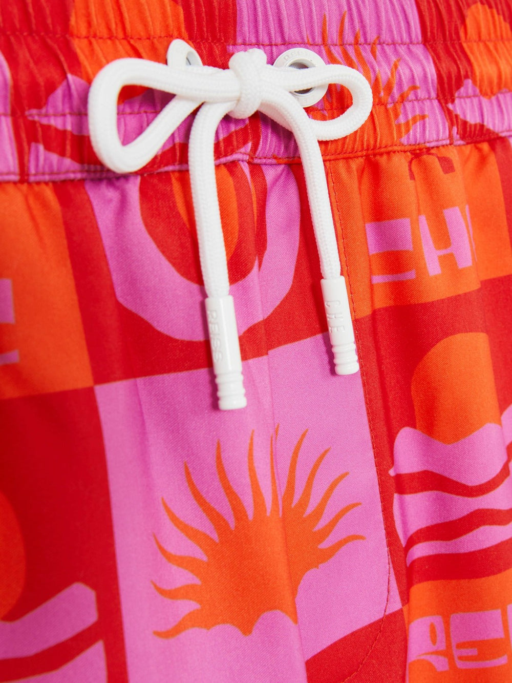 | Ché Sunset-Print Swim Shorts Orange/Pink | Mens