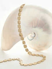 Molten Square Necklace Gold Tone | Womens