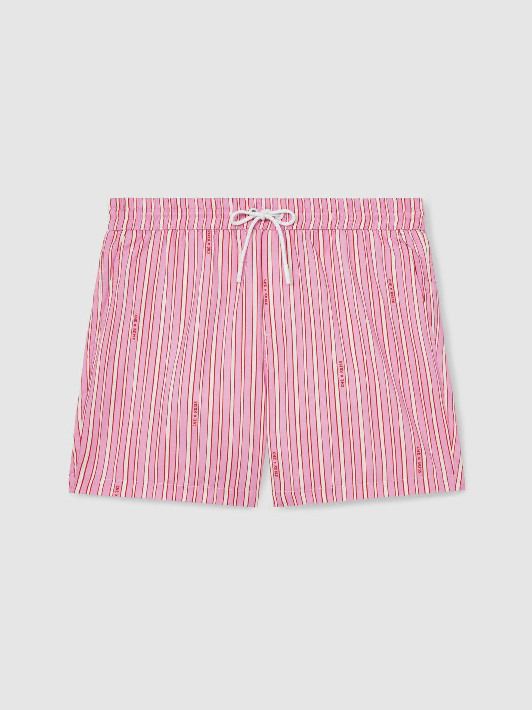 | Ché Stripe Swim Shorts Pink/White | Mens