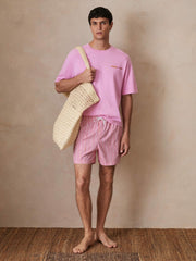 | Ché Stripe Swim Shorts Pink/White | Mens