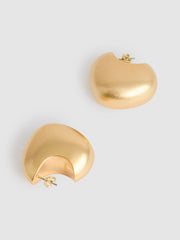Curve Scoop Earrings Gold Tone | Womens