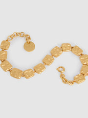 Molten Square Bracelet Gold Tone | Womens