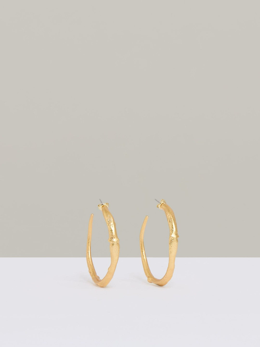 Molten Hoop Earrings Gold Tone | Womens