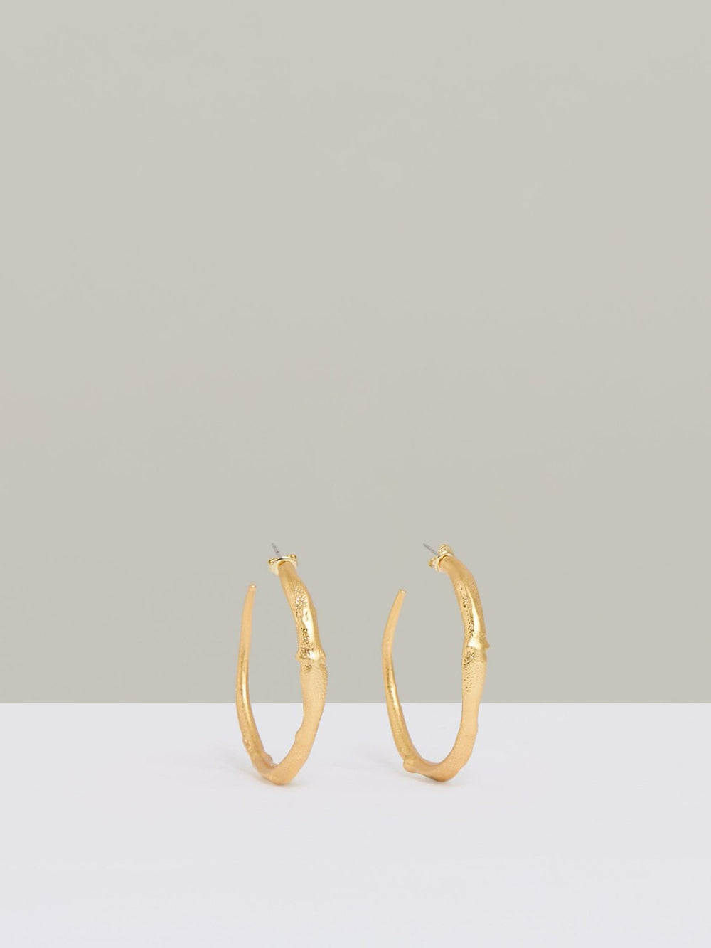 Molten Hoop Earrings Gold Tone | Womens