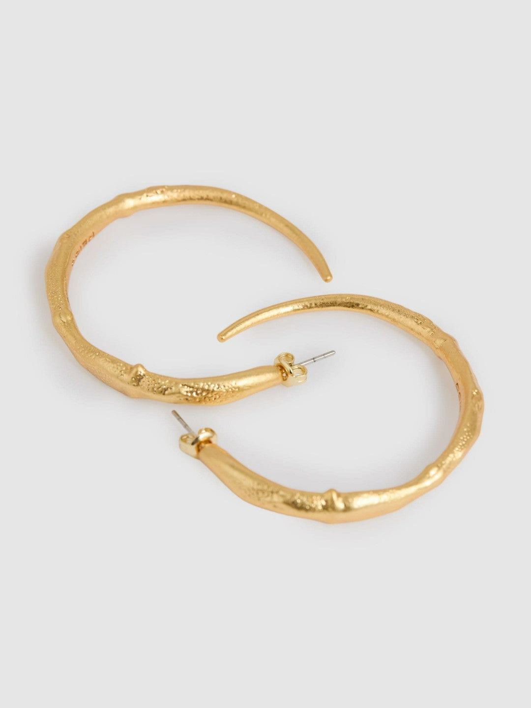 Molten Hoop Earrings Gold Tone | Womens