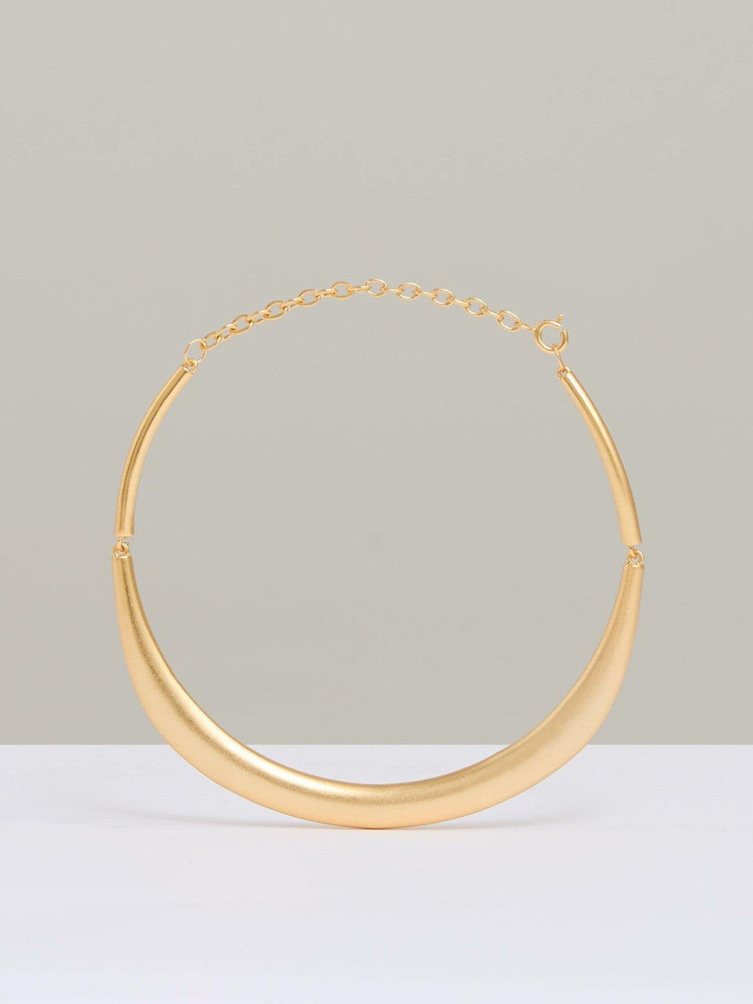 Polished Curve Choker Gold Tone | Womens