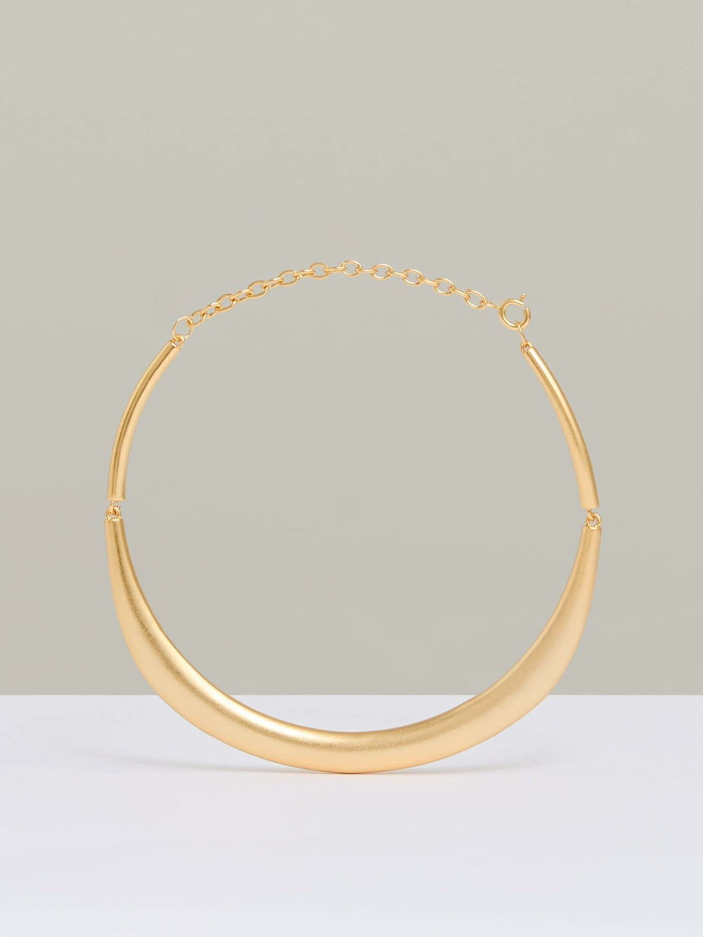 Polished Curve Choker Gold Tone | Womens