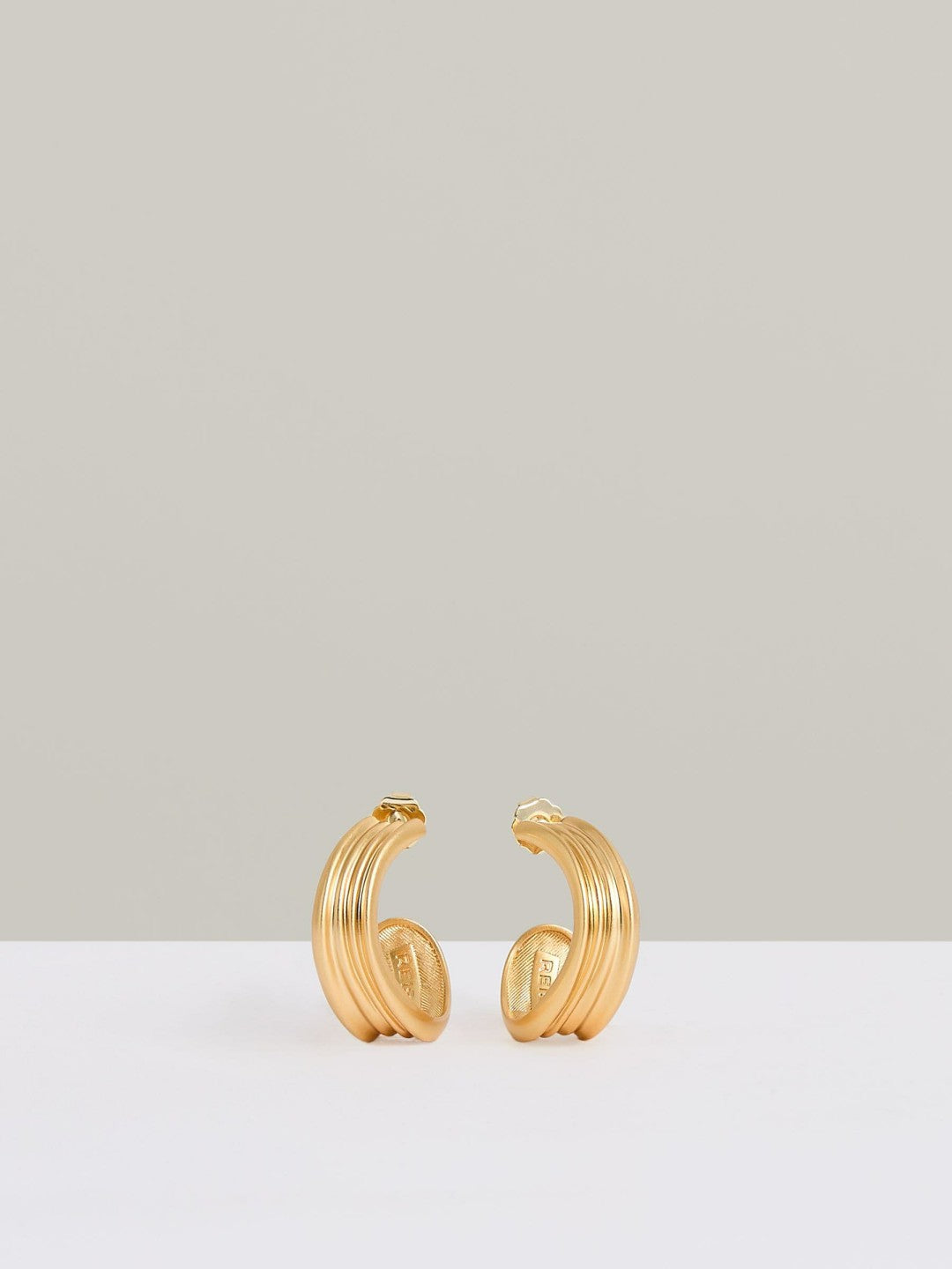 Fluid Hoop Earrings Gold Tone | Womens