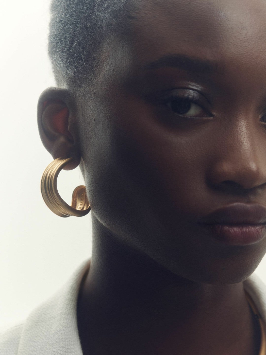 Fluid Hoop Earrings Gold Tone | Womens