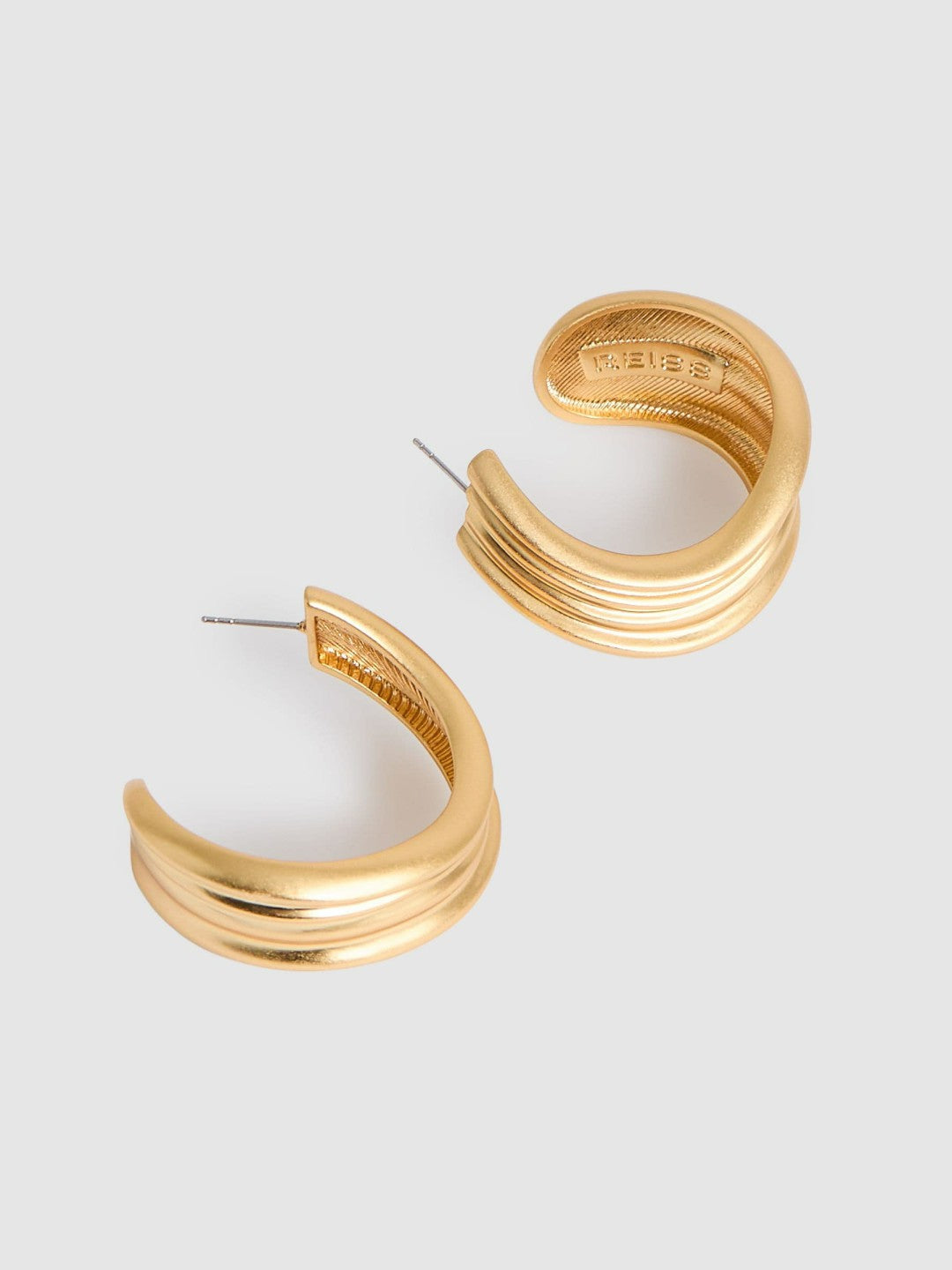 Fluid Hoop Earrings Gold Tone | Womens