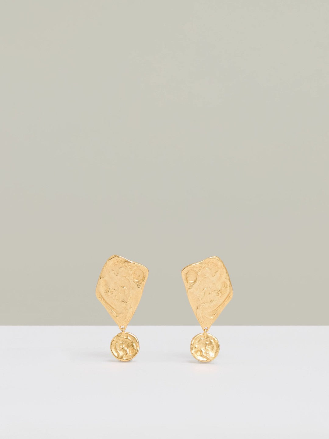 Molten Large Drop Earrings Gold Tone | Womens