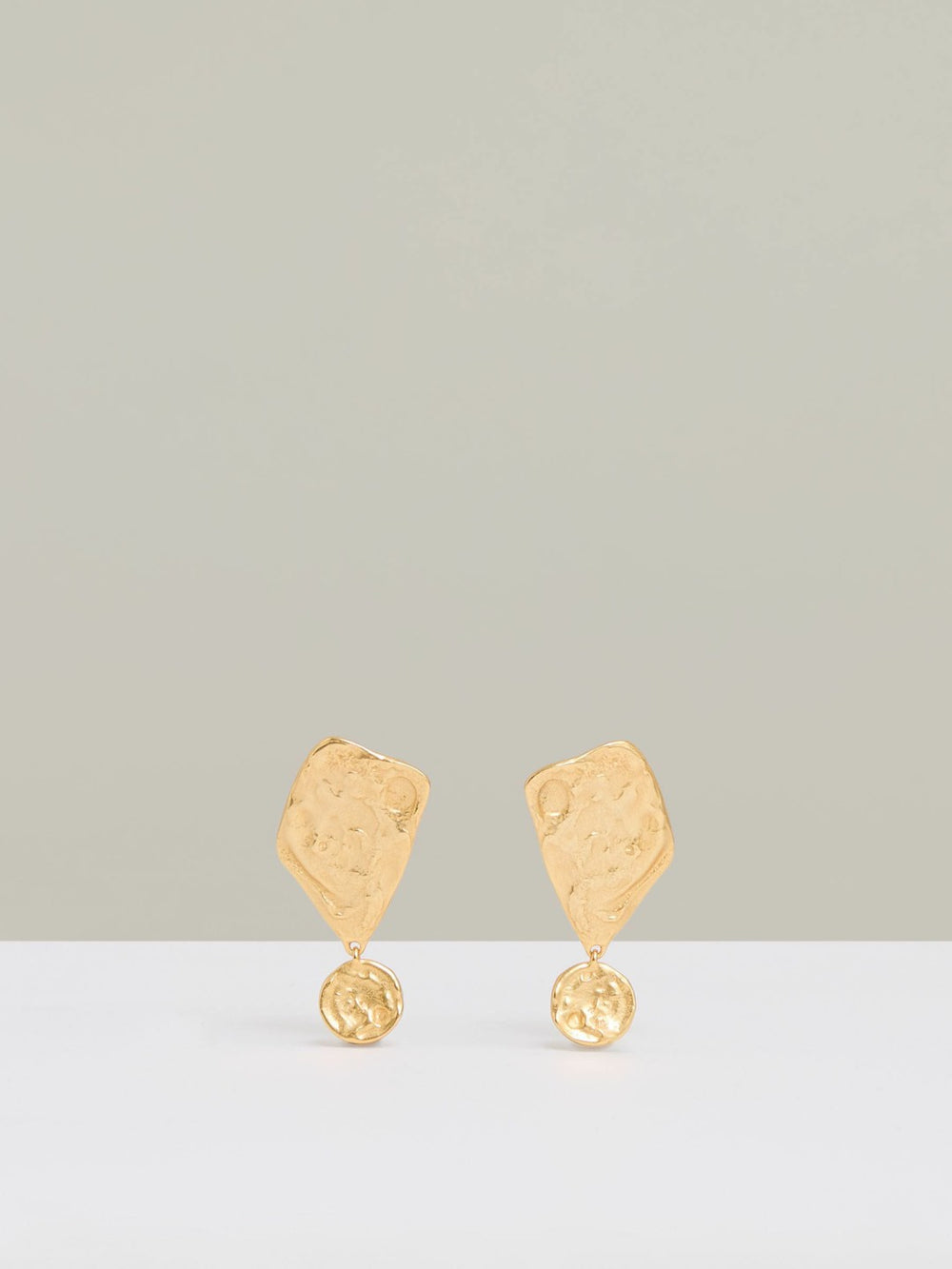Molten Large Drop Earrings Gold Tone | Womens