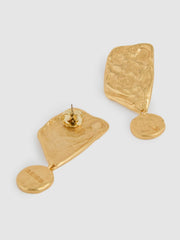 Molten Large Drop Earrings Gold Tone | Womens