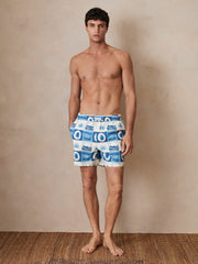 | Ché Sunset-Print Swim Shorts Blue Multi | Mens