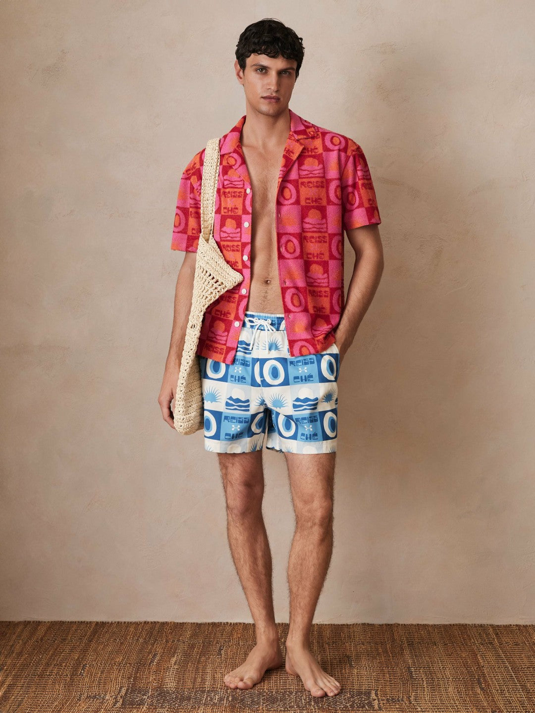 | Ché Sunset-Print Swim Shorts Blue Multi | Mens