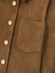 4-9 yrs Suede Cropped Jacket Tan | Children