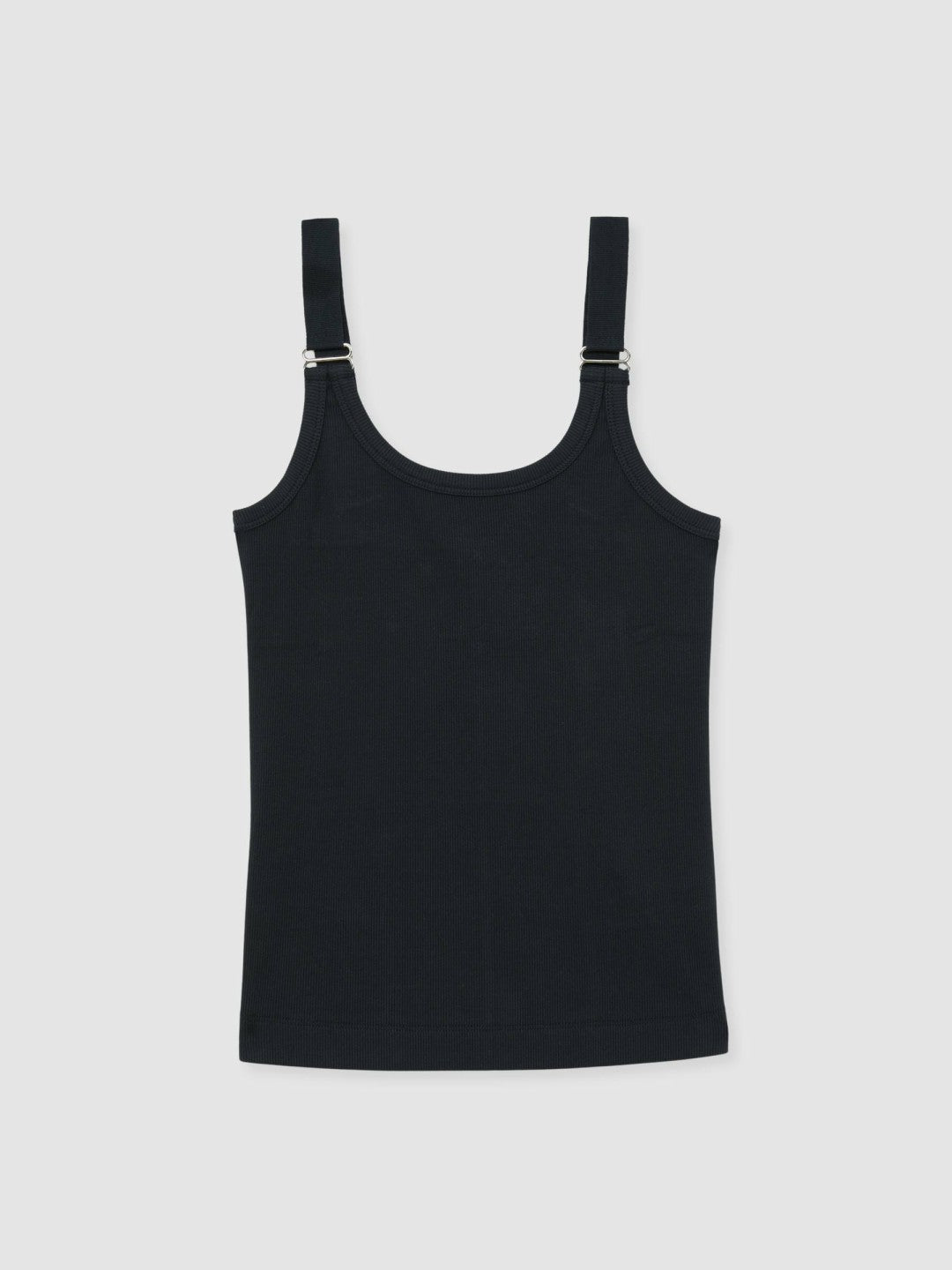 Stretch-Cotton D-Ring Strap Vest Navy | Womens