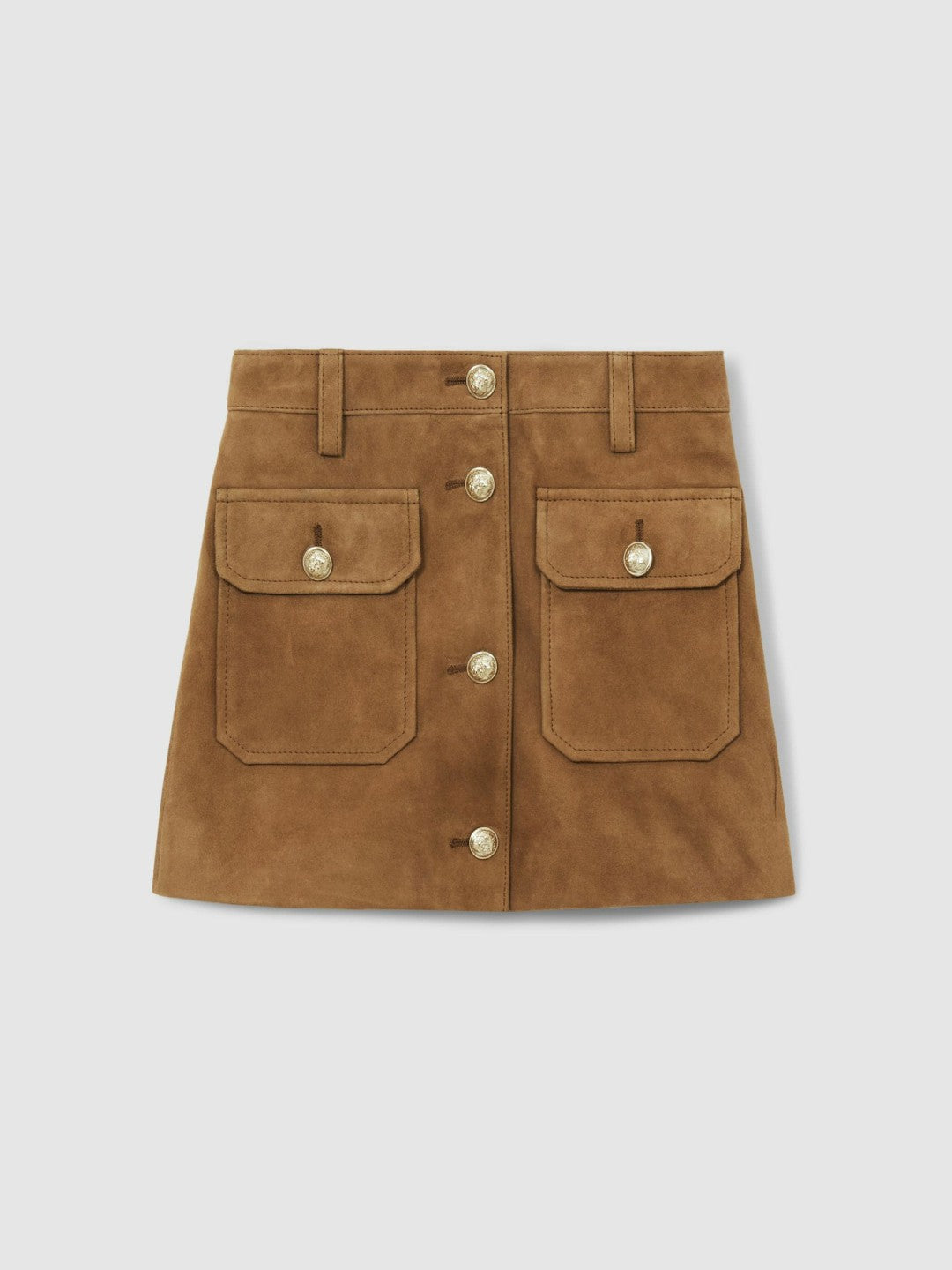 4-9 yrs Suede Flap Pocket Skirt Tan | Children
