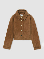 9-13 yrs Suede Cropped Jacket Tan | Children