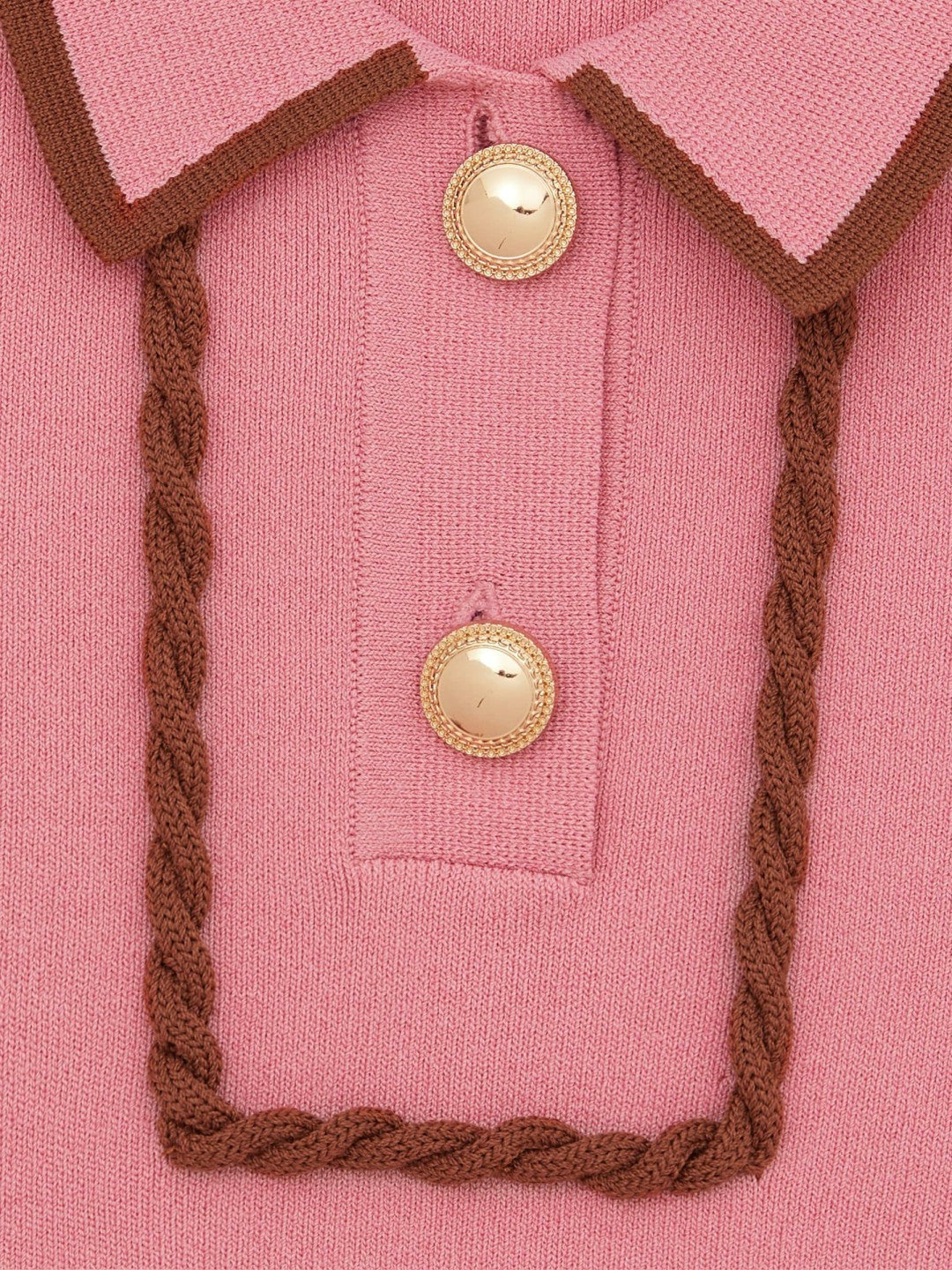 3-9 yrs Twist-Piped Knitted Dress Pink | Children