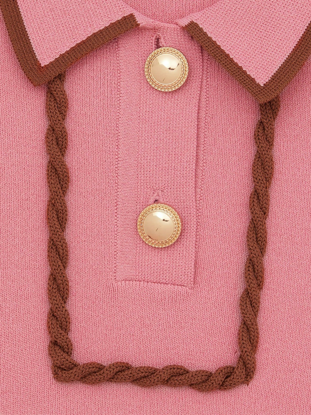 3-9 yrs Twist-Piped Knitted Dress Pink | Children