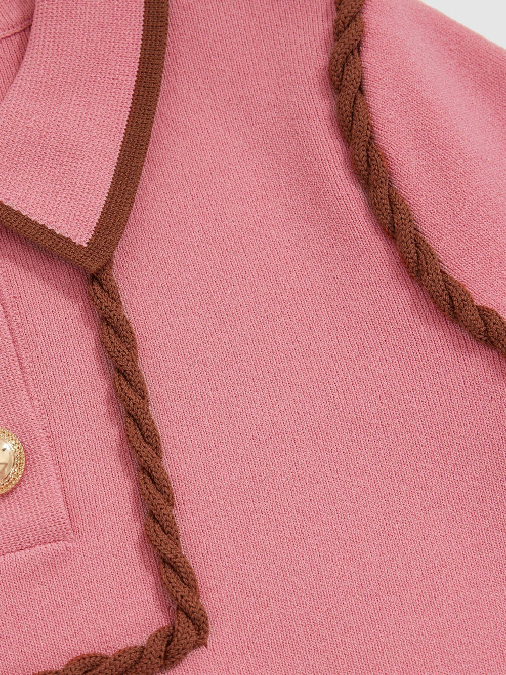 3-9 yrs Twist-Piped Knitted Dress Pink | Children