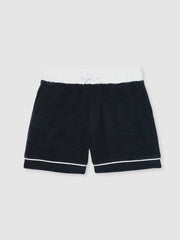 3-9 yrs Velour Colour-Block Shorts Blue Multi | Children