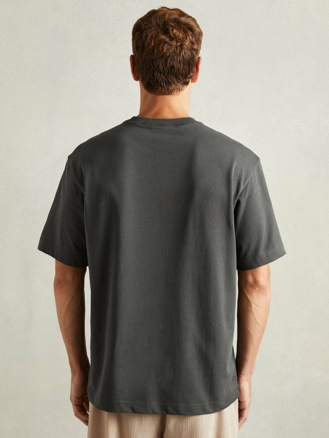 Cotton GarMenst-Dyed Oversized T-Shirt Washed Black | Mens