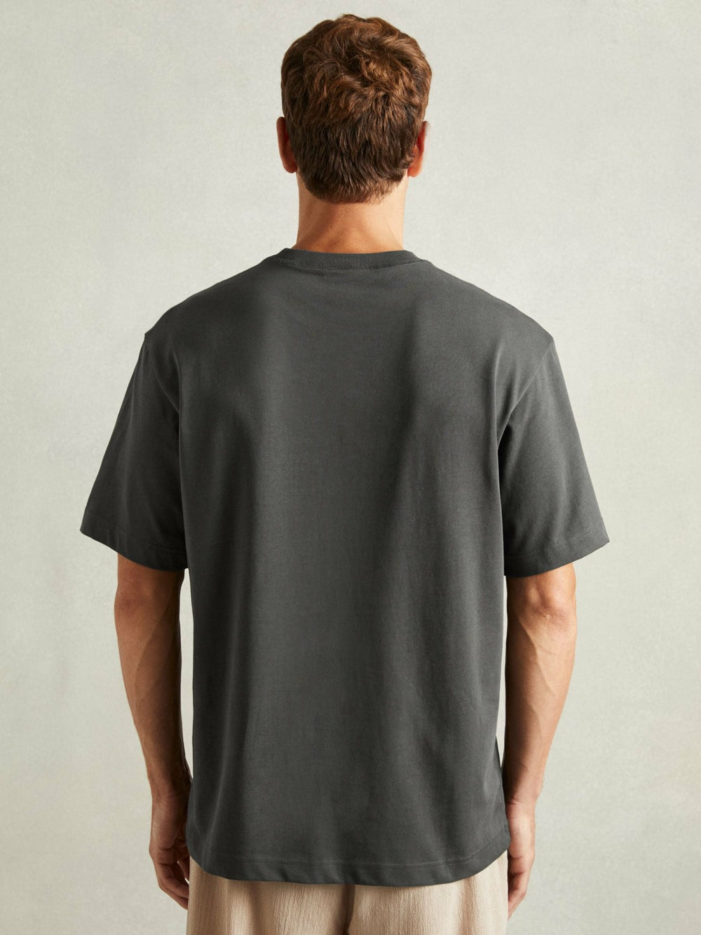Cotton GarMenst-Dyed Oversized T-Shirt Washed Black | Mens