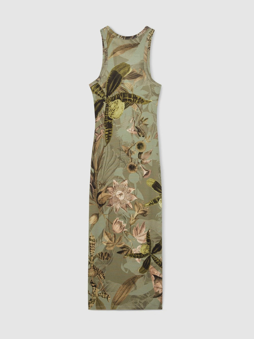 | NYBG Floral Ruched Jersey Dress Khaki | Womens